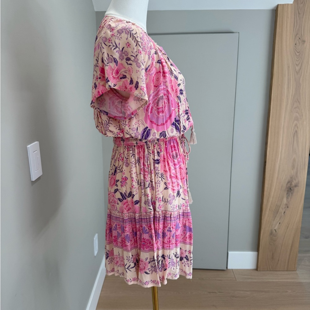 Spell Pink and Purple Floral Mini Dress